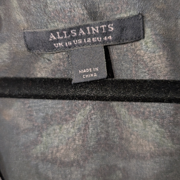 All Saints Gene Butterfly Print Dress 12 - Picture 4 of 8